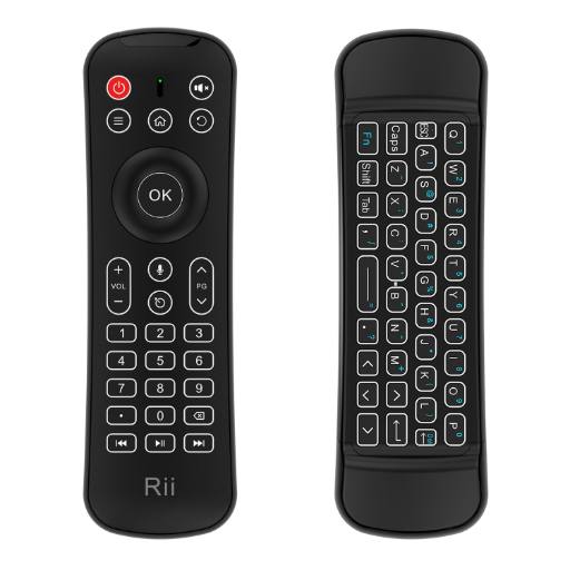 Rii Remote Control with Wireless Keyboard 2.4GHz, AirMouse & Microphone MX6