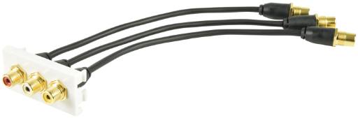 AV:Link Wall Plate Module 3RCA Audio-Video 122.555UK