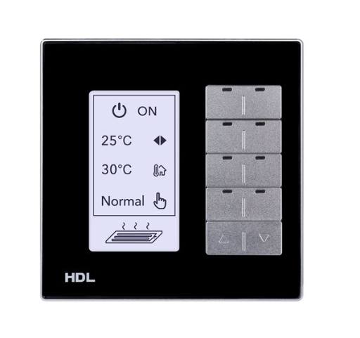 HDL Panel DLP MODERN Series 8 Buttons Black