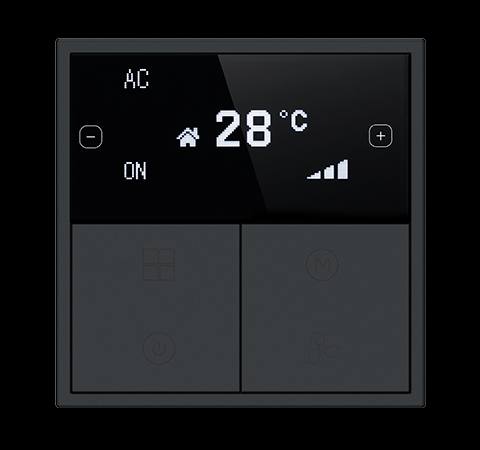 HDL Panel Tile Series OLED Thermostat Ash Gray HDL-M/PTOL6.1