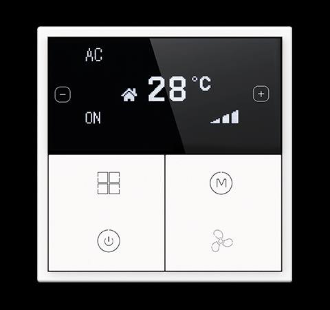HDL Panel Tile Series OLED Thermostat Ivory White HDL-M/PTOL6.1