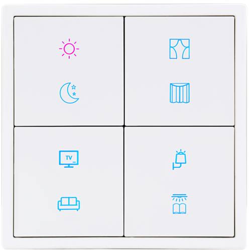 HDL Panel Tile Series 8 Button White HDL-M/PT4RB.1