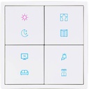 HDL Panel Tile Series 8 Button White HDL-M/PT4RB.1