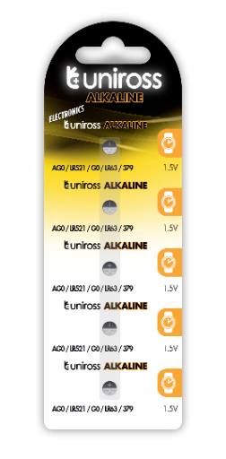 [22115] Uniross LR521 AG0 LR63 Alkaline Coin Battery (5pack)