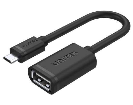 [21966] Unitek Y-C438GBK Micro-USB Male to USB-A Female OTG 20cm