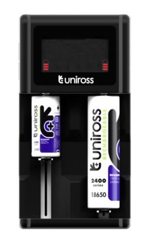 [21571] Uniross UCX006 Smart Charger for NiMH and Lithium Batteries (USB & 12V Powered) with LED Display