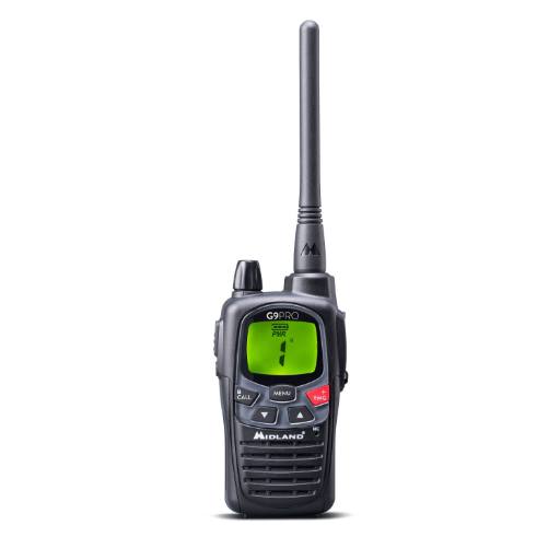 Midland G9 Pro IPX4 Waterproof PMR Radio with Long Antenna (single)