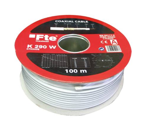 [21031] FTE K290W Coaxial Cable RG6 100m
