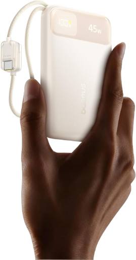 [29916] Baseus Powerbank 45W 10000mAh + Display EnerFill FC11 Beige