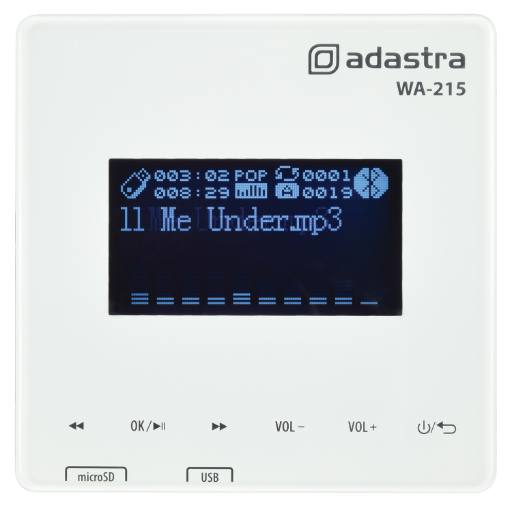 [20196] Adastra WA-215 Wall Amplifier BT/USB/FM 2x15W@8ohm 953.132UK