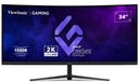 Viewsonic Monitor Gaming VX 34'' 2K VA Curved 180hz HDR10 VX3418C-2K