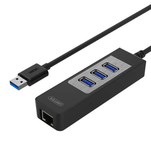 [19736] Unitek Y-3045C USB3.0 3-Port Hub w/ Gigabit LAN