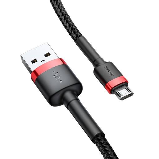 [19685] Baseus Cafule Braided MicroUSB Cable 1.5A 2.0m Red
