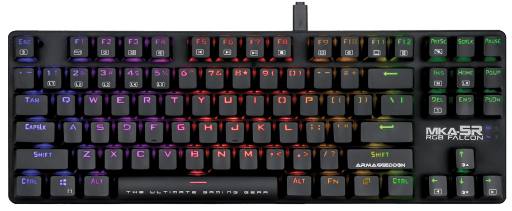 Armaggeddon MKA-5R Mechanical Gaming Keyboard with 87 Fully Programmable Blue Keys