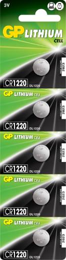[19320] GP Lithium Button Cell CR1220 3V/36mAh 5-pack 656.252UK
