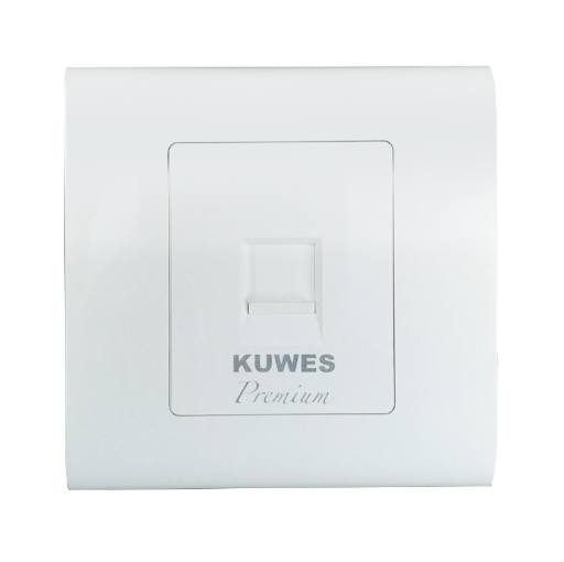 [18911] Kuwes Outlet Single Premium Faceplate UK 86x86mm