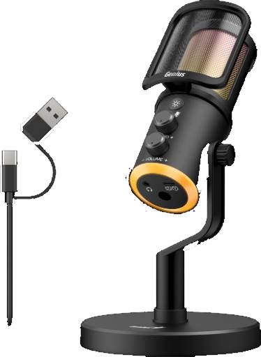 Genius PC Microphone Streaming USB-A+C RGB/Echo/Mute MIC-S400U