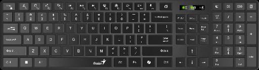 Genius Keyboard Wireless & BT AI Hot Keys SlimStar 7250BT Black English