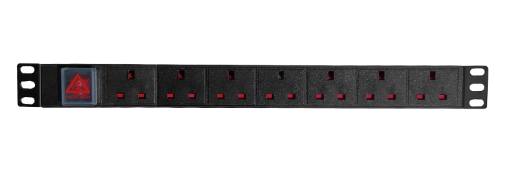 [16837] DigitMX NETPRO NP-CPDU7 1U 7-ways PDU 13A with Switch