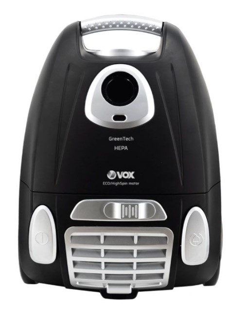 VOX VACUUM CLEANER, 700W, BAG CAPACITY 4L, HEPA 13 FILTRATION SYSTEM, TWO ADDITIONAL BRUSHES, AUTOMATIC CABLE WINDING, BLACK