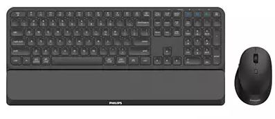 Philips Wireless Keyboard-mouse Combo, 2.4 GHZ Wireless, Bluetooth 3.0/5.0