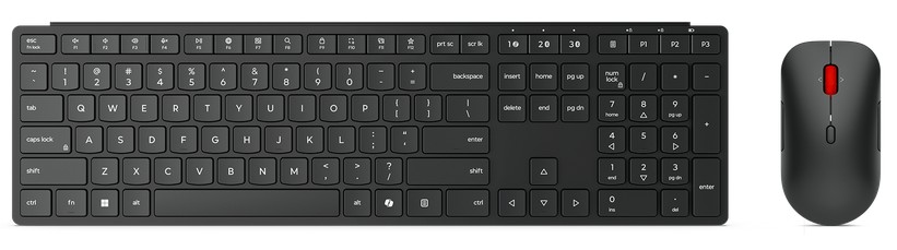 Lenovo Keyboard And Mouse Combo 6000-US Euro, Multi-mode, WIRELESS(USB-A, 2.4G), Blutooth 5.3