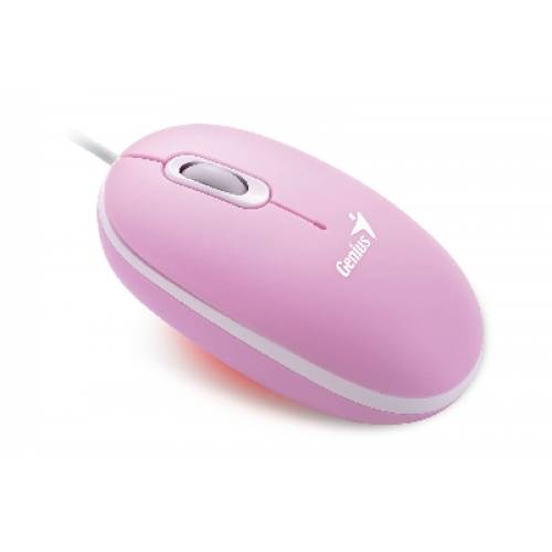 [31010090114] Genius Mouse Wired USB Scrolltoo 200, Oval Optical, 1200DPI, 3-BUTTONS, Both Handed, Pink