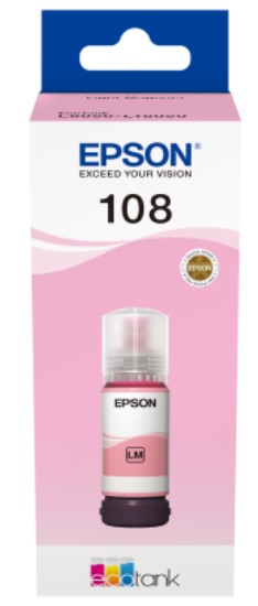 [C13T09C64A] EPSON INK BOTTLE LIGHT MAGENTA 108, 1 x 70.0 ml, 2, 100 (10x15cm) photos, FOR L18050, L8050