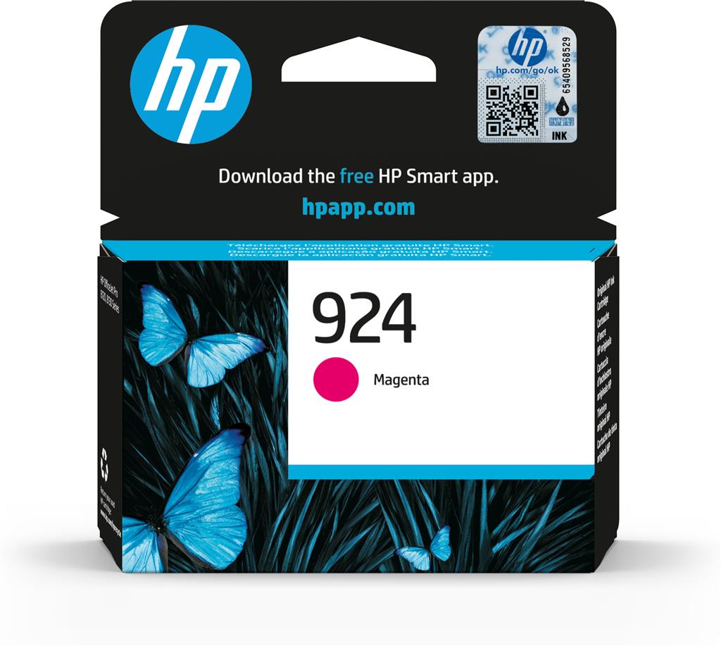 [4K0U4NE] HP INK CARTRIDGE MAGENTA, HP 924, FOR OFFICEJET PRINTERS 8125e, 8122e, 8135e, 8124e, 8132e, 8134e - 400 PAGES
