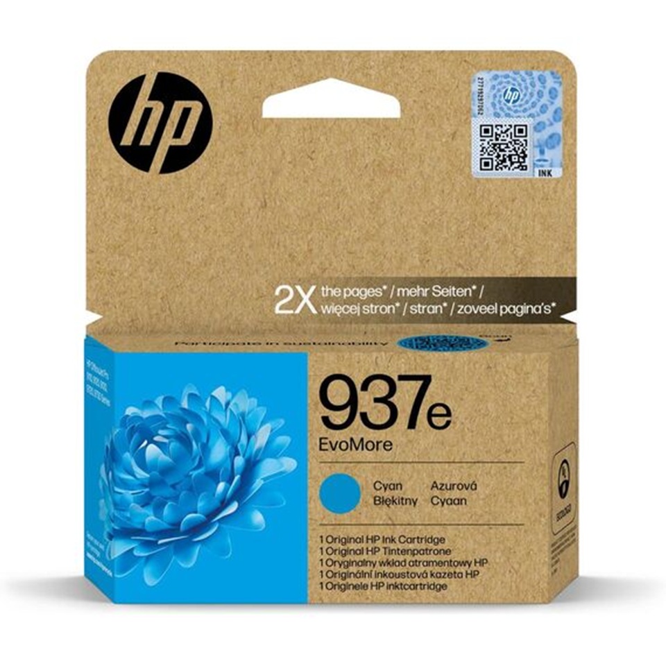 [4S6W6NE] HP937E High Capacity Cyan Ink Cartridge - (4S6W6NE) 1,650 pages