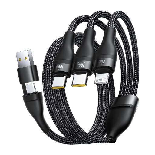 Baseus Cable 3in1 USB-C/USB-C/Light to USB-C /USB A, Flash 3 Series 1.5m Black