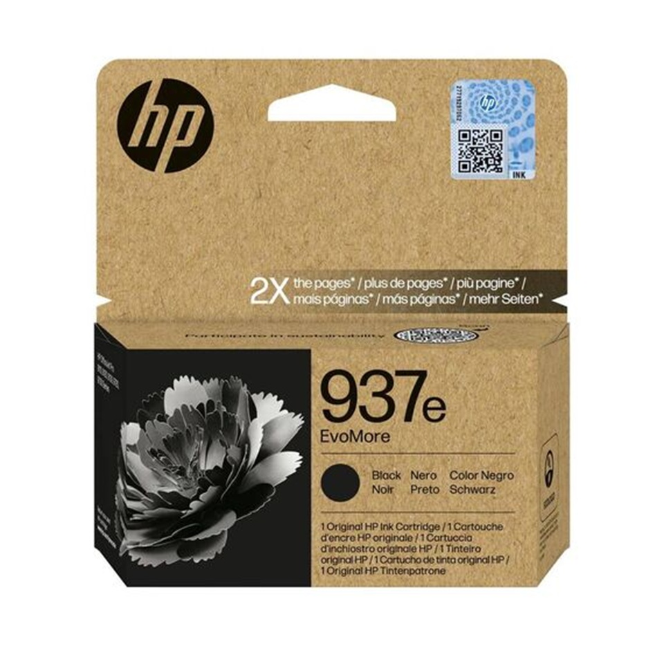 HP937E High Capacity Black Ink Cartridge - (4S6W9NE) 2,500 pages