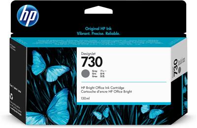 [P2V66A] HP INK CARTRIDGE GRAY, HP 730, 130ML, FOR DESIGNJETS T1600, T1700, T2600 SERIES