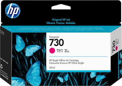 [P2V63A] HP INK CARTRIDGE MAGENTA, HP 730, 130ML, FOR DESIGNJETS T1600, T1700, T2600 SERIES