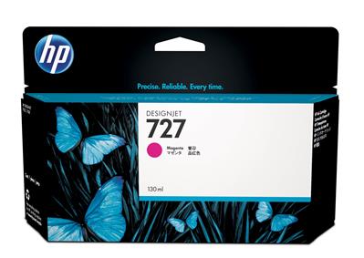 HP INK CARTRIDGE MAGENTA, HP 727, 130ML, FOR DESIGNJETS T920, T930, T1500, T1530, T2500, T2530 SERIES