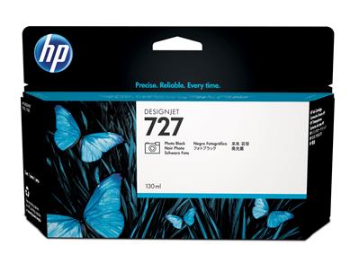 HP INK CARTRIDGE PHOTO BLACK, HP 727, 130ML, FOR DESIGNJETS T920, T930, T1500, T1530, T2500, T2530 SERIES