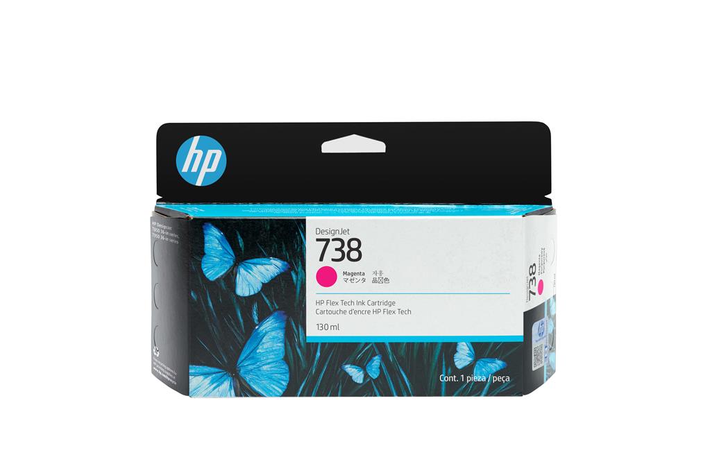 HP INK CARTRIDGE MAGENTA, HP 738, 130ML, FOR DESIGNJETS T850 & T950 SERIES