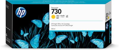 HP INK CARTRIDGE YELLOW, HP 730, 300ML, FOR DESIGNJETS T1600, T1700, T2600 SERIES
