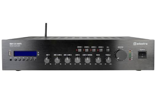 Adastra RM120-WIFI 120W Amplifier 100V with 4 Zones FM/USB/BT/WiFi 953.234UK
