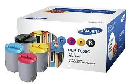 SAMSUNG TONER 4 PACK BLACK, CYAN, MAGENTA, YELLOW, FOR CLP-300, 300N CLX-3160N, CLX-3160FN, CLX-2160