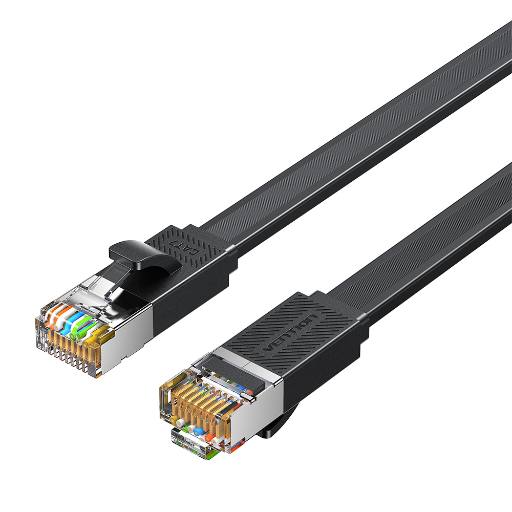 [29689] Vention NETWORK Cable CAT7 Flat 2.0m Black ICGBH