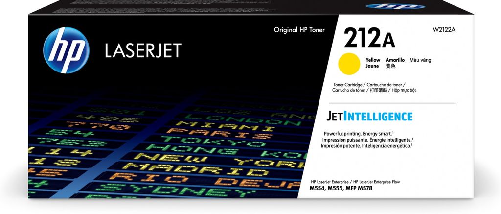 [W2122A] HP212A Yellow Toner Cartridge - (W2122A)  FOR M578c , M555DN, M578c, M578f, M554dn, M555x  ,4.500 pages