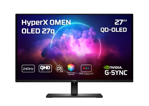 HP HyperX OMEN OLED 27Q Gaming Monitor 27" - QD-OLED, 2560x1440, 240Hz