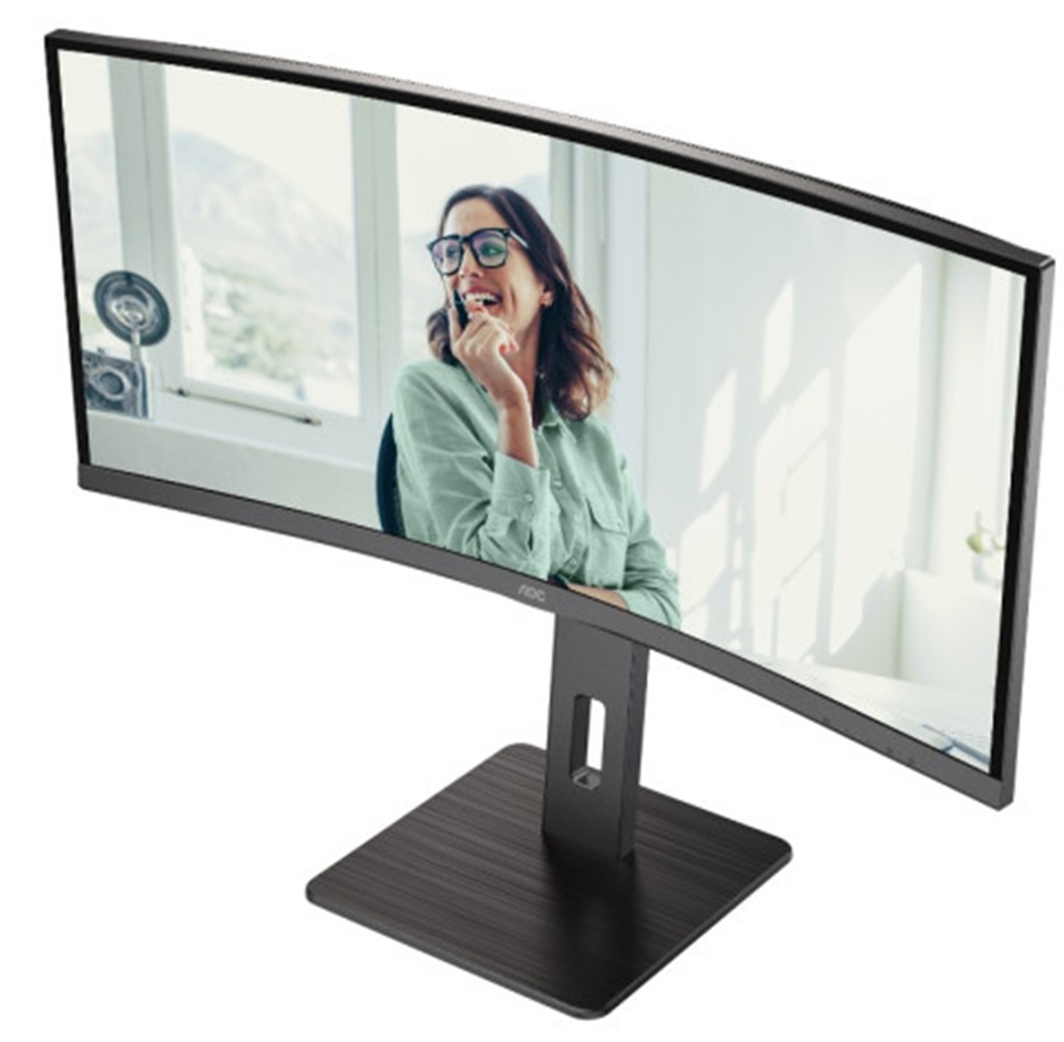 AOC MONITOR 34'', CU34P3CV, BUSINESS CURVED, G, VA, WQHD, 3440x1440, 20M:1, 4MS, 100 Hz, 21:9, ULTRA WIDE, SPEAKERS
