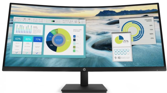 HP P34HC G4 Business Monitor 34" - VA, 3440x1440, Curved