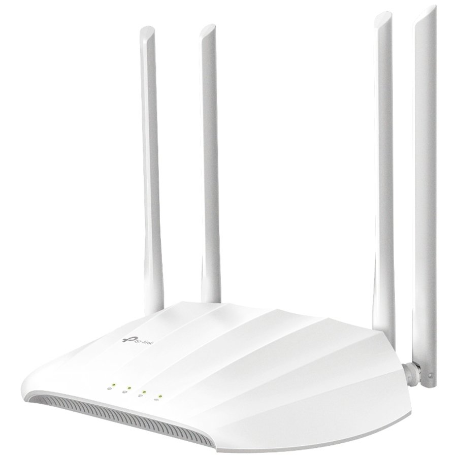 TP-LINK ACCESS POINT WIRELESS AC1200 DUAL BAND, 1 X GIGABIT LAN PORT, 4 X EXTERNAL ANTENNAS, WPS/ RESET/ ON /OFF BUTTON, RANGE EXTENDER/ CLIENT/ MULTI-SSID MODE, WPA/WPA2, CAPTIVE PORTAL, WHITE