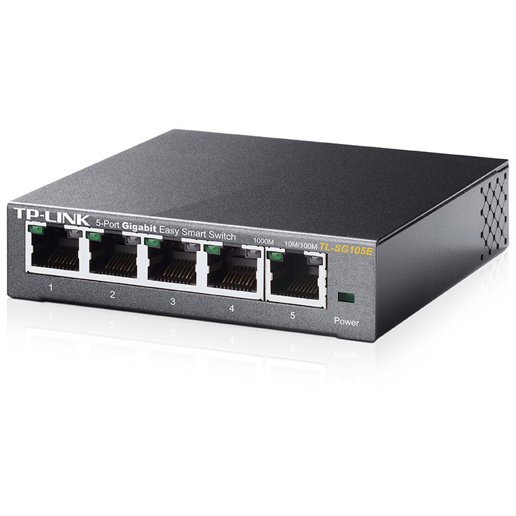 [TL-SG105E] TP-LINK SWITCH 5PORTS GIGABIT LAN PORTS, EASY SMART, QOS, L2, VLAN, DESKTOP
