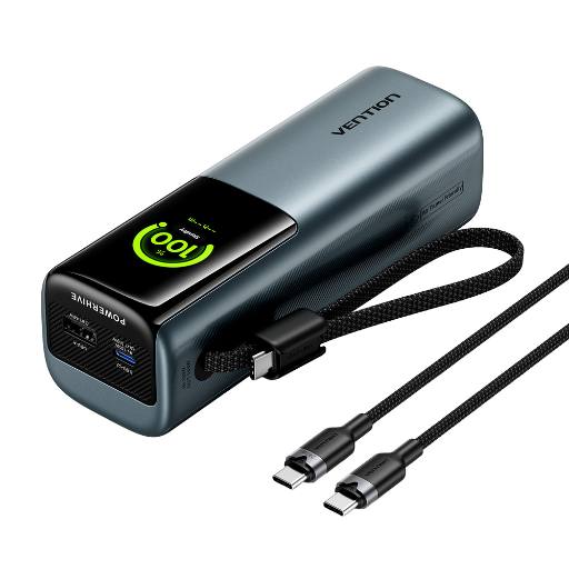 [29661] Vention Powerbank 27000mAh 200W 3xUSBC+USBA TFT Display +240W Cable FKGH0