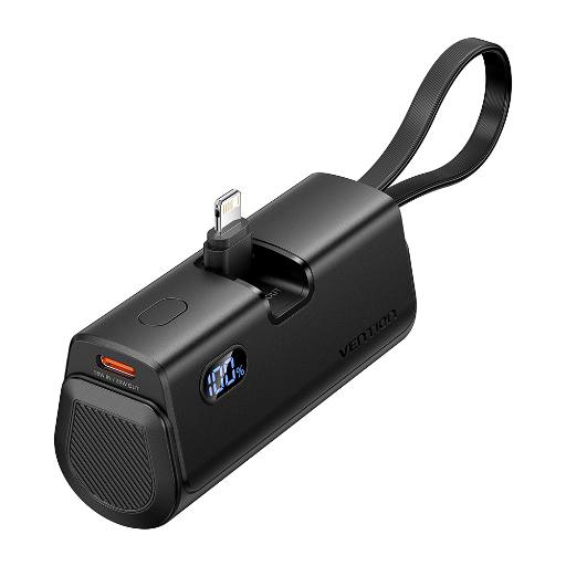 [29652] Vention Powerbank 4800mAh 22.5W Foldable Lightning Black FHRB0
