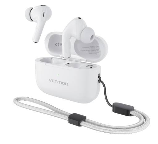 [29651] Vention Earphones BT TWS InEar ANC +Wireless Charging Echo Lite E11 Pro White NBVW0-Pro